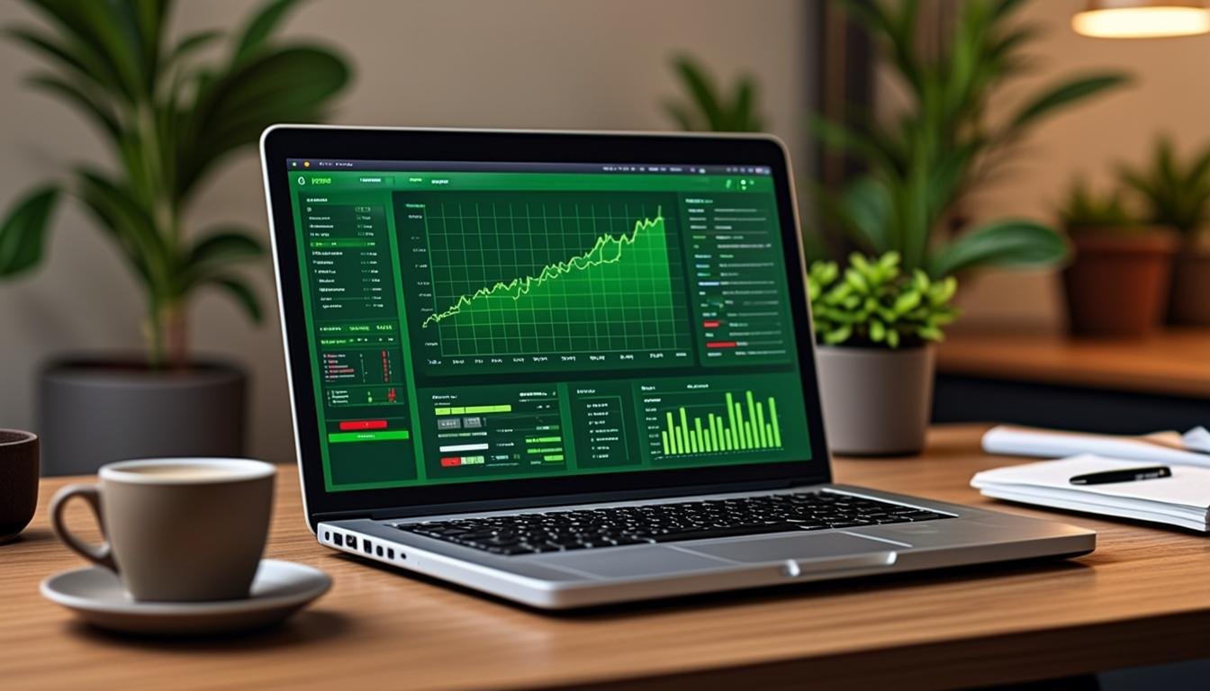 Billflow - Futuristic financial dashboard with real-time analytics, automated invoicing, and multi-currency insights in emerald green interface